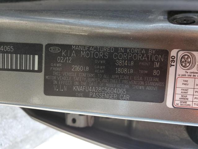 Photo 11 VIN: KNAFU4A28C5604065 - KIA FORTE EX 