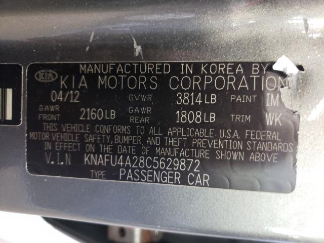 Photo 9 VIN: KNAFU4A28C5629872 - KIA FORTE EX 