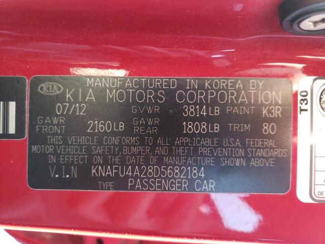 Photo 9 VIN: KNAFU4A28D5682184 - KIA FORTE EX 