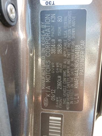 Photo 12 VIN: KNAFU4A28D5704118 - KIA FORTE EX 