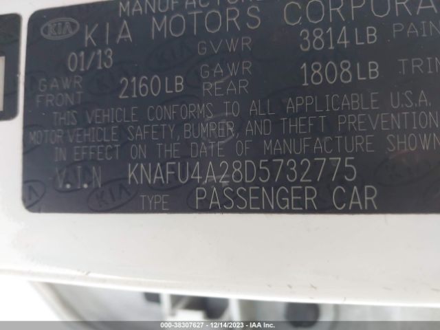 Photo 8 VIN: KNAFU4A28D5732775 - KIA FORTE 