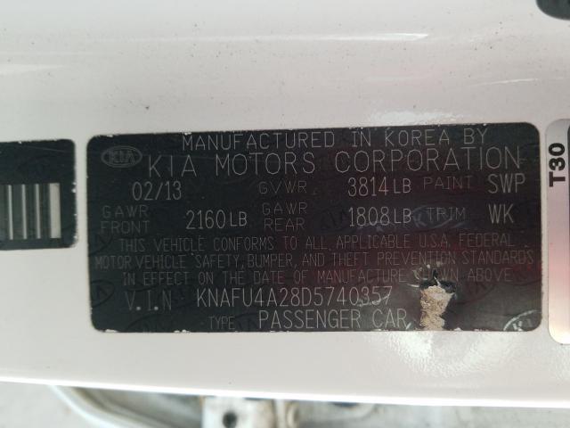 Photo 9 VIN: KNAFU4A28D5740357 - KIA FORTE EX 