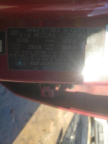 Photo 9 VIN: KNAFU4A29A5053738 - KIA FORTE EX 