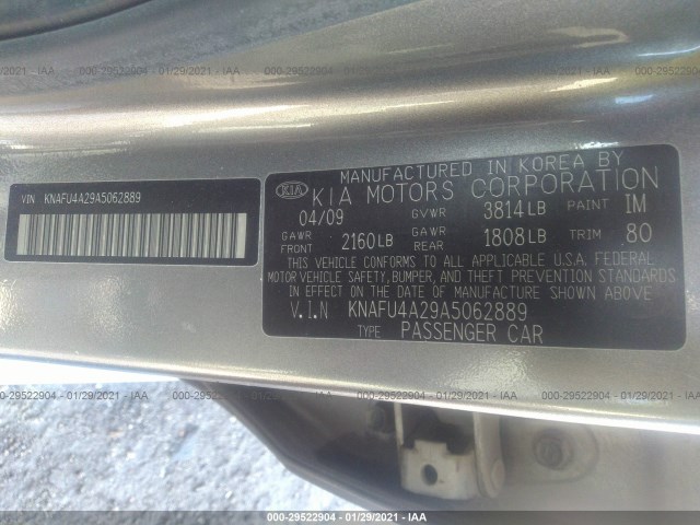 Photo 8 VIN: KNAFU4A29A5062889 - KIA FORTE 