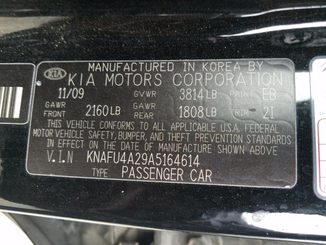 Photo 9 VIN: KNAFU4A29A5164614 - KIA FORTE EX 