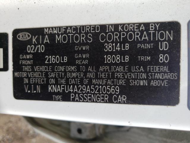 Photo 9 VIN: KNAFU4A29A5210569 - KIA FORTE EX 