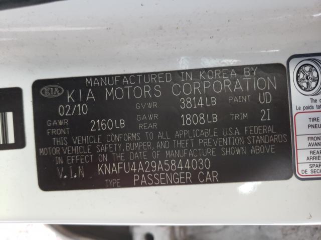 Photo 9 VIN: KNAFU4A29A5844030 - KIA FORTE EX 