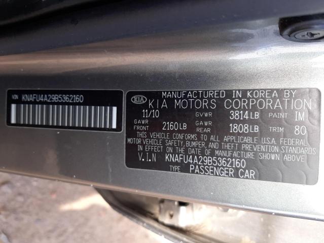 Photo 9 VIN: KNAFU4A29B5362160 - KIA FORTE EX 