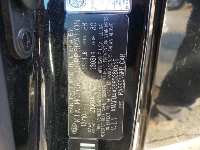 Photo 9 VIN: KNAFU4A29B5380559 - KIA FORTE EX 