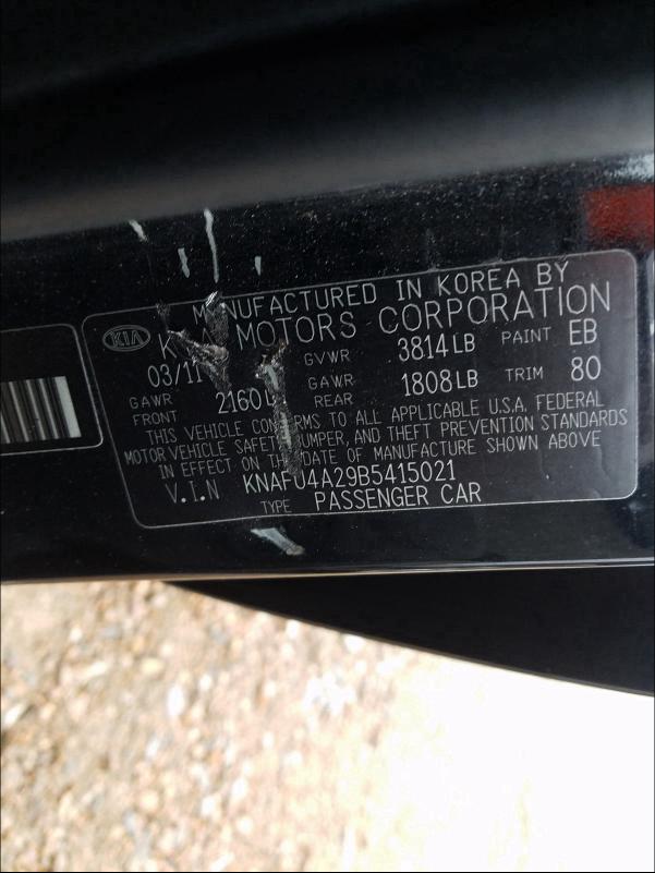 Photo 9 VIN: KNAFU4A29B5415021 - KIA FORTE EX 