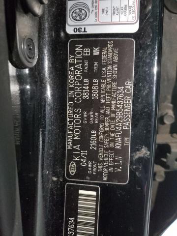 Photo 11 VIN: KNAFU4A29B5437634 - KIA FORTE EX 