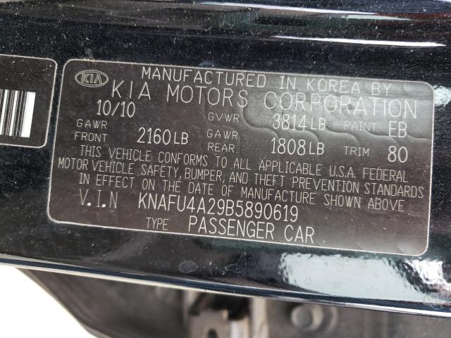 Photo 9 VIN: KNAFU4A29B5890619 - KIA FORTE EX 