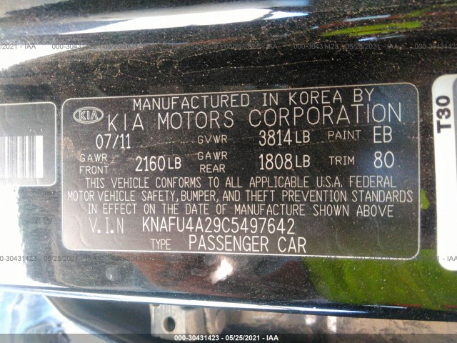 Photo 8 VIN: KNAFU4A29C5497642 - KIA FORTE 