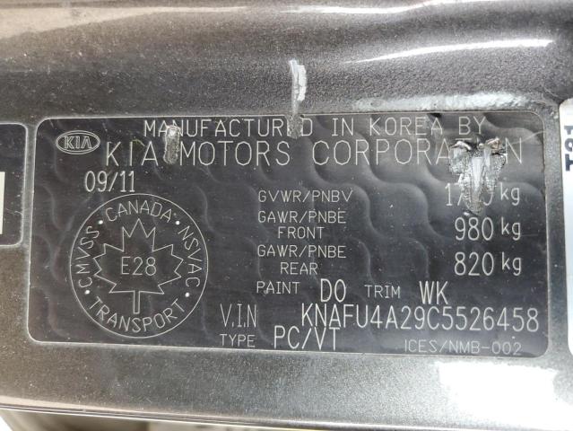 Photo 11 VIN: KNAFU4A29C5526458 - KIA FORTE EX 