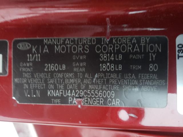 Photo 9 VIN: KNAFU4A29C5556009 - KIA FORTE EX 