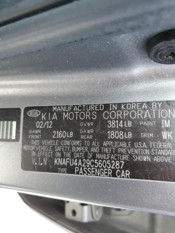 Photo 9 VIN: KNAFU4A29C5605287 - KIA FORTE EX 