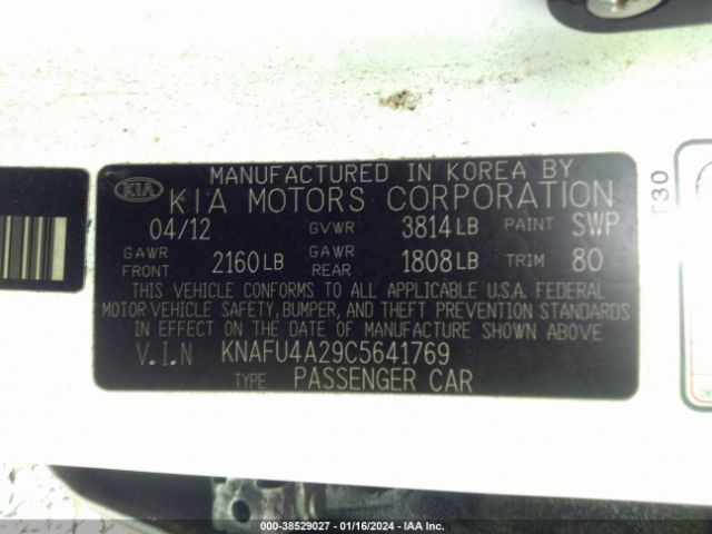 Photo 8 VIN: KNAFU4A29C5641769 - KIA FORTE 