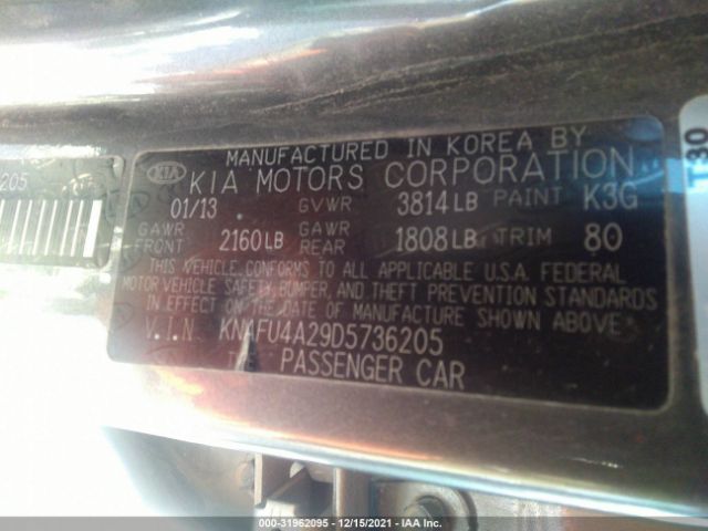 Photo 8 VIN: KNAFU4A29D5736205 - KIA FORTE 