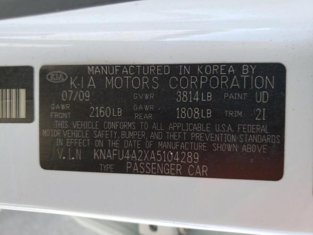 Photo 11 VIN: KNAFU4A2XA5104289 - KIA FORTE 