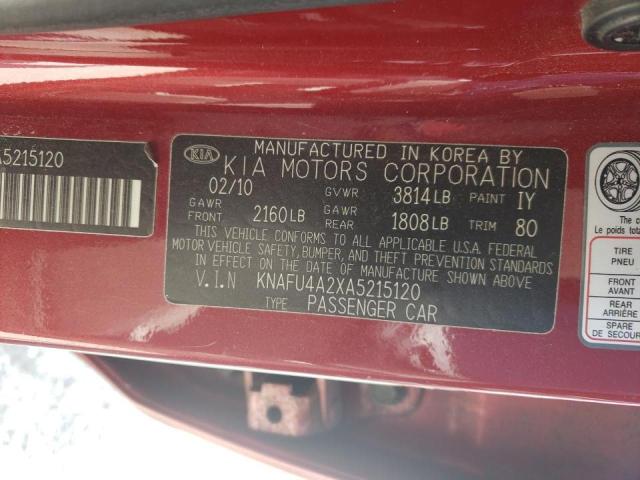 Photo 9 VIN: KNAFU4A2XA5215120 - KIA FORTE EX 