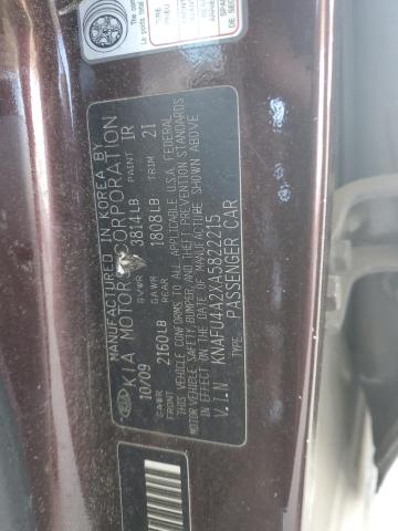 Photo 11 VIN: KNAFU4A2XA5822215 - KIA FORTE EX 