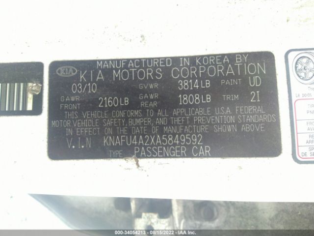 Photo 8 VIN: KNAFU4A2XA5849592 - KIA FORTE 