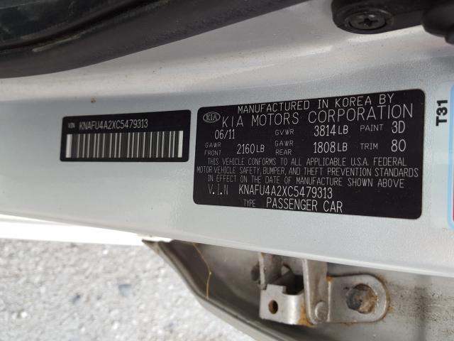 Photo 9 VIN: KNAFU4A2XC5479313 - KIA FORTE EX 