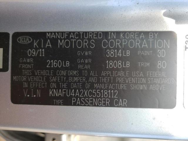 Photo 9 VIN: KNAFU4A2XC5518112 - KIA FORTE EX 