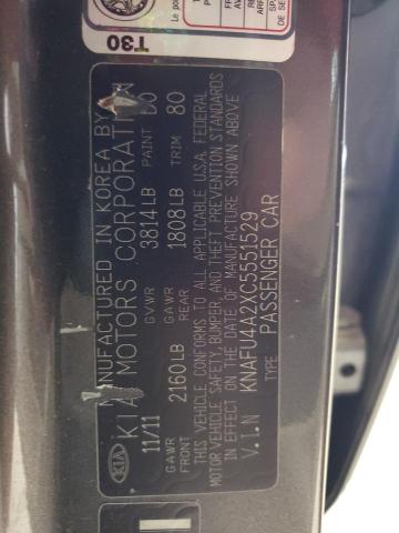 Photo 11 VIN: KNAFU4A2XC5551529 - KIA FORTE EX 