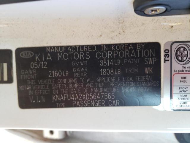 Photo 9 VIN: KNAFU4A2XD5647565 - KIA FORTE EX 