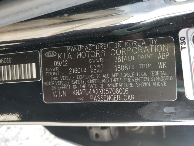 Photo 9 VIN: KNAFU4A2XD5706016 - KIA FORTE EX 