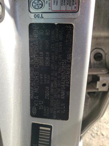 Photo 9 VIN: KNAFU4A2XD5718151 - KIA FORTE EX 