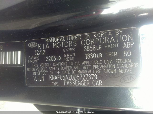 Photo 8 VIN: KNAFU5A20D5727379 - KIA FORTE 5-DOOR 