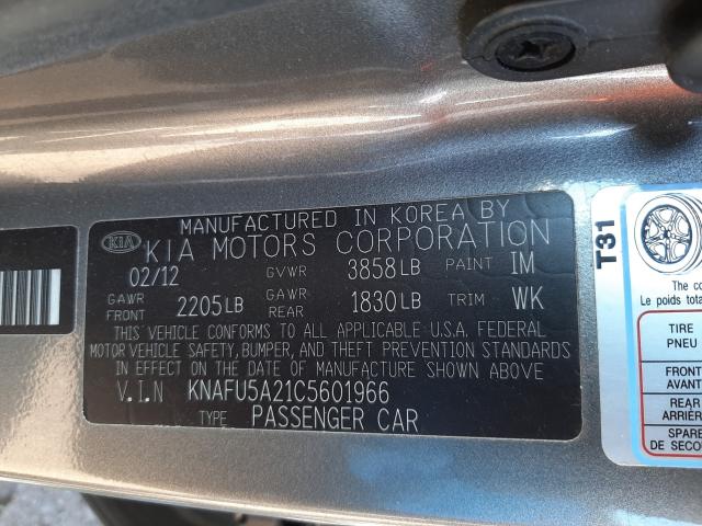 Photo 9 VIN: KNAFU5A21C5601966 - KIA FORTE EX 