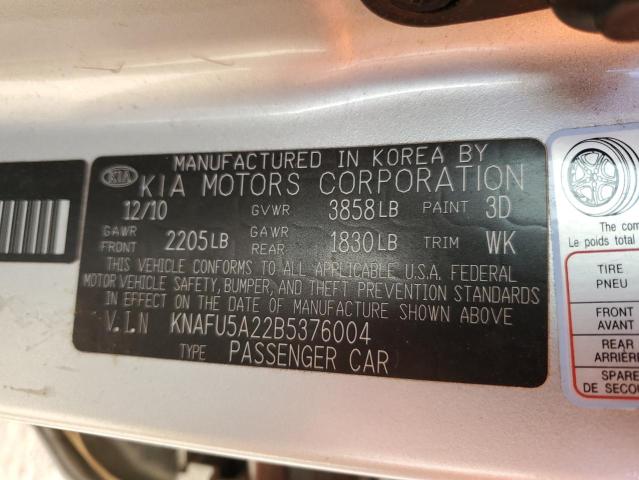 Photo 11 VIN: KNAFU5A22B5376004 - KIA FORTE EX 