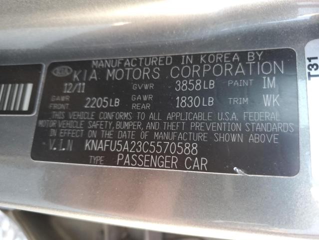 Photo 9 VIN: KNAFU5A23C5570588 - KIA FORTE EX 