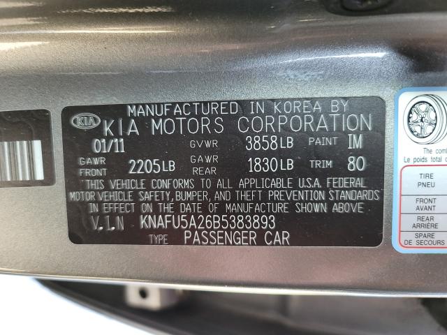 Photo 9 VIN: KNAFU5A26B5383893 - KIA FORTE EX 