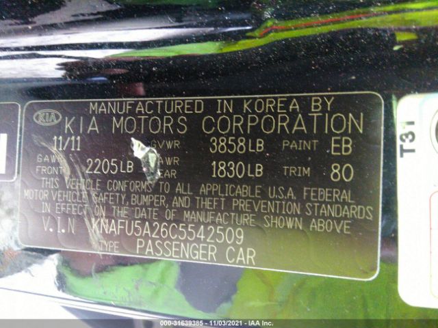 Photo 8 VIN: KNAFU5A26C5542509 - KIA FORTE 5-DOOR 