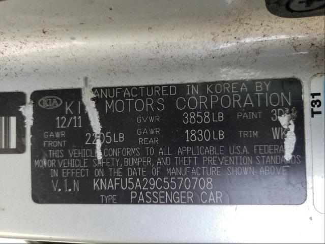 Photo 9 VIN: KNAFU5A29C5570708 - KIA FORTE EX 