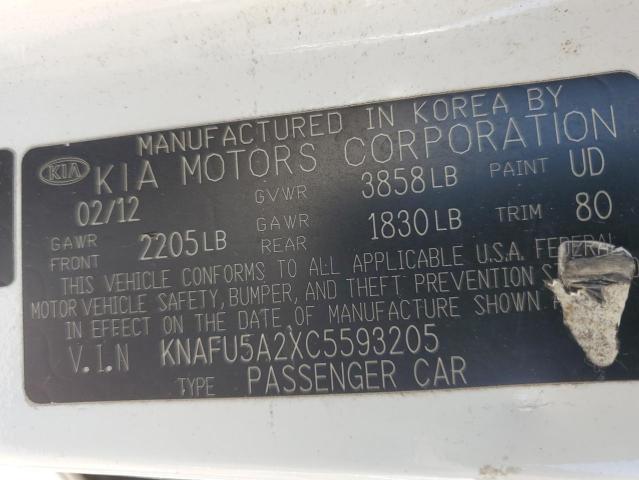 Photo 12 VIN: KNAFU5A2XC5593205 - KIA FORTE EX 