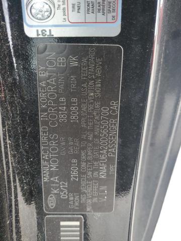 Photo 11 VIN: KNAFU6A20D5650700 - KIA FORTE EX 