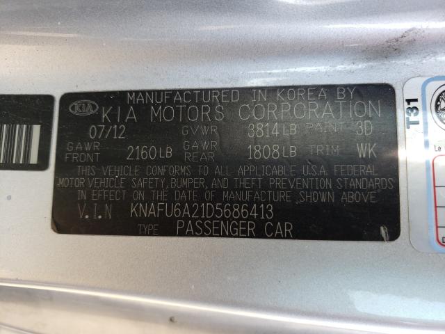 Photo 9 VIN: KNAFU6A21D5686413 - KIA FORTE EX 