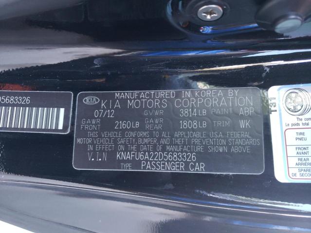 Photo 9 VIN: KNAFU6A22D5683326 - KIA FORTE EX 