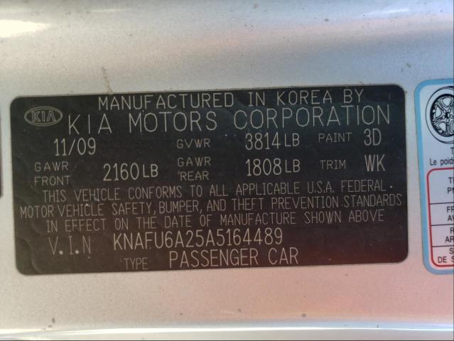 Photo 9 VIN: KNAFU6A25A5164489 - KIA FORTE EX 