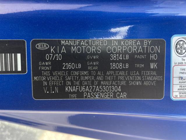 Photo 9 VIN: KNAFU6A27A5301304 - KIA FORTE EX 