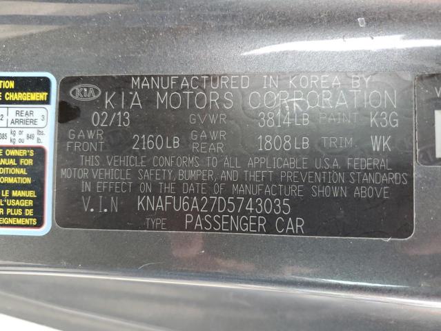 Photo 11 VIN: KNAFU6A27D5743035 - KIA FORTE 