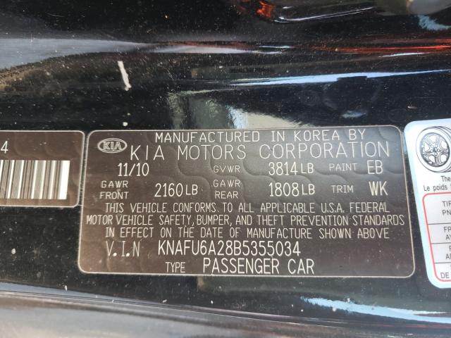 Photo 9 VIN: KNAFU6A28B5355034 - KIA FORTE EX 