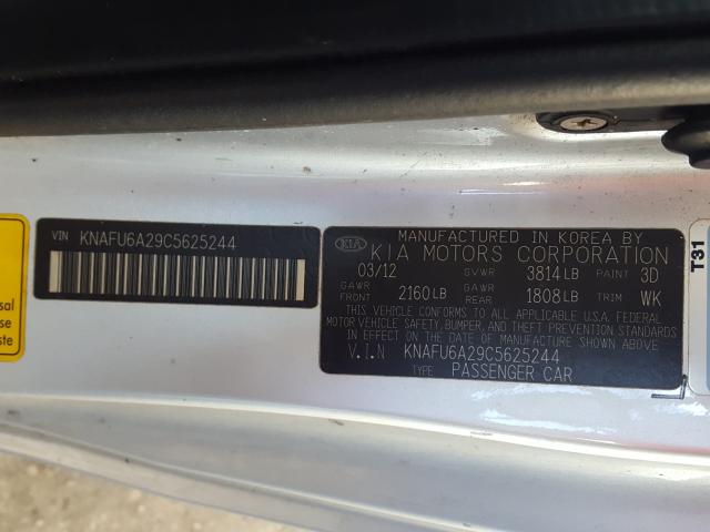 Photo 9 VIN: KNAFU6A29C5625244 - KIA FORTE EX 