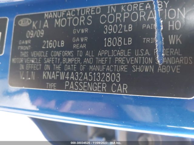 Photo 8 VIN: KNAFW4A32A5132803 - KIA FORTE 