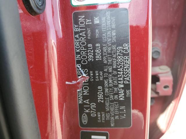 Photo 11 VIN: KNAFW4A34A5288759 - KIA FORTE 